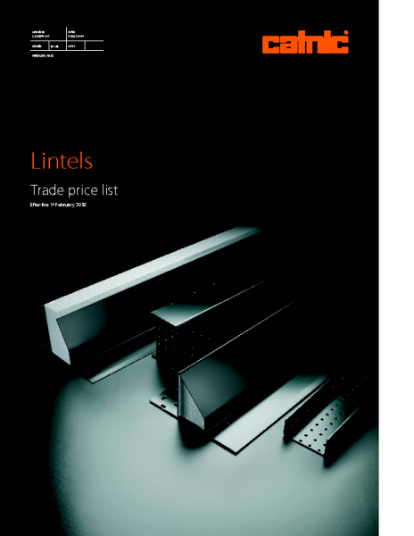 Lintels Price List 2018